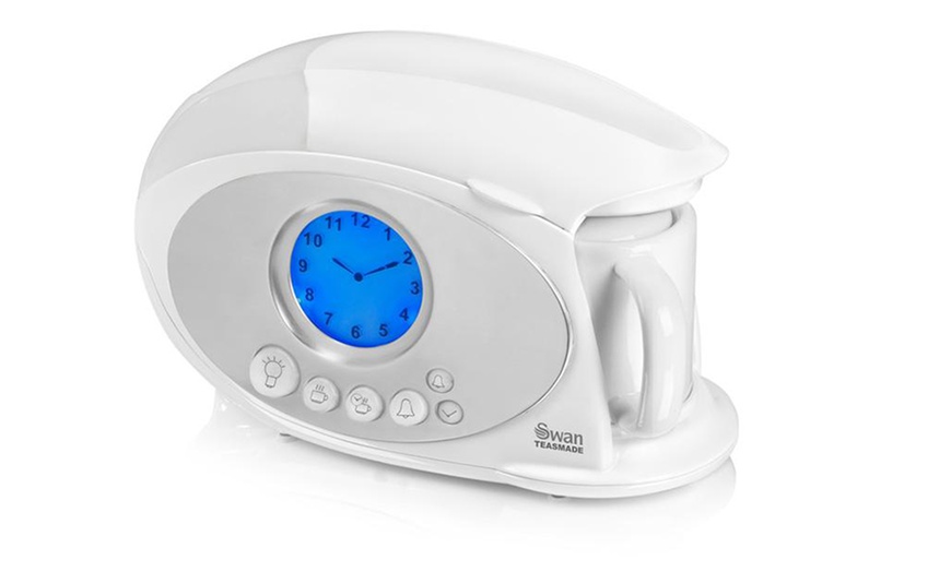 Image 2: Swan Tea Maker Alarm Clock