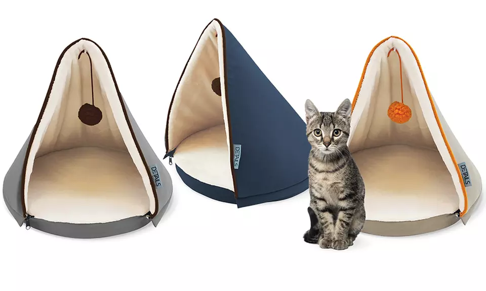 Canvas Tee-Pee with Foam Walls Cat Bed - Primary Image