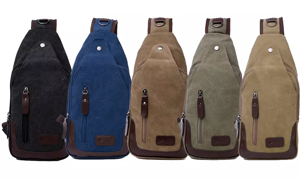 Canvas Shoulder Sling Bags (1- or 2-Pack) - Primary Image
