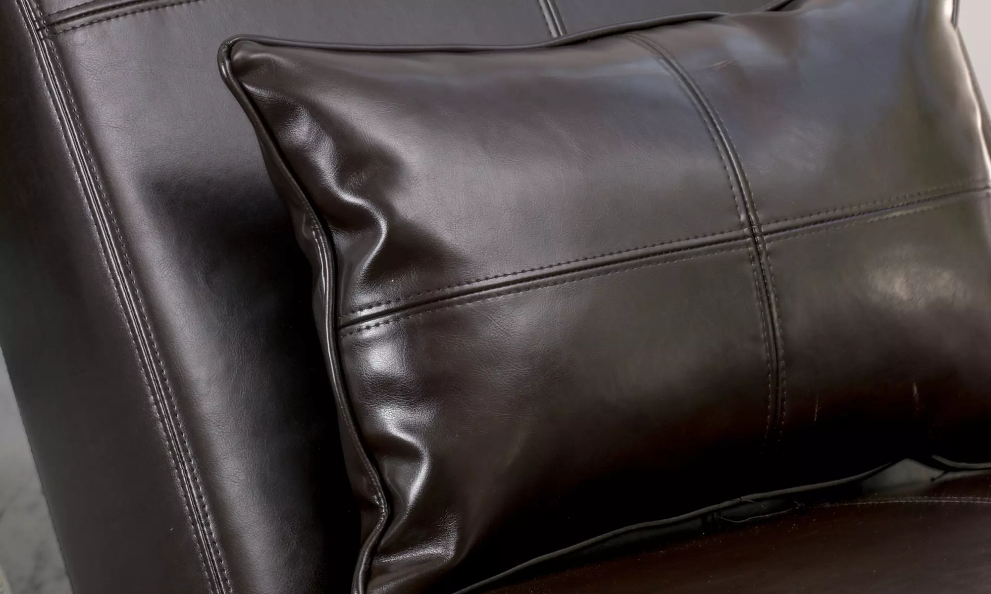 Laguna Brown Leather Curved Chaise Lounge Chair with Cushion - Second Medium