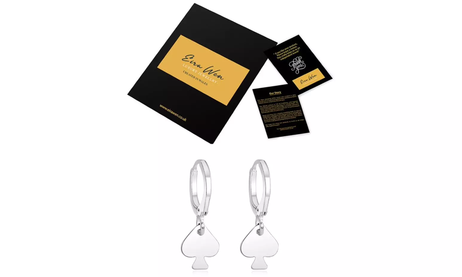 Eira Wen 925 Silver Earrings made with Crystals from Swarovski