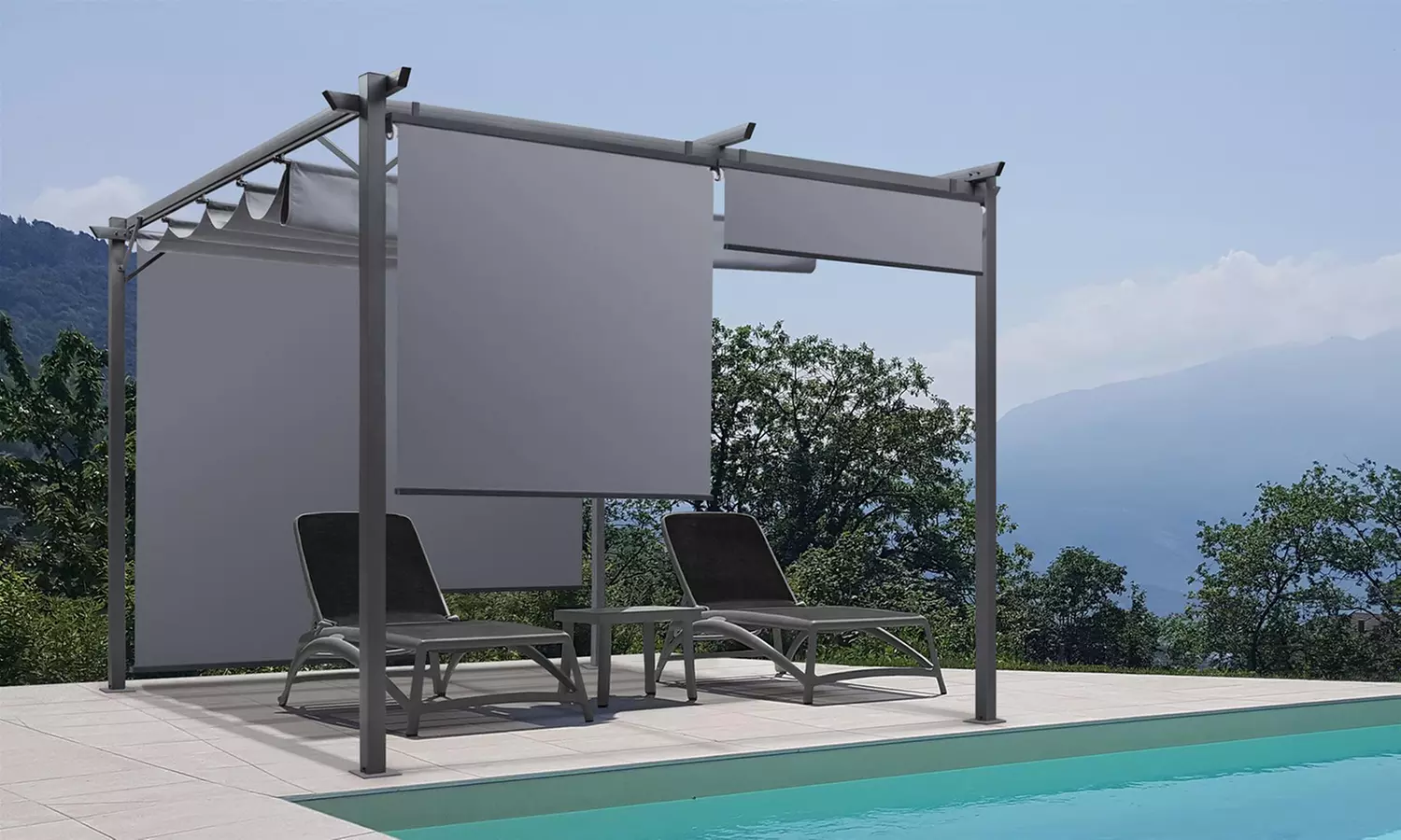 Pergola Cordoba avec 4 stores intégrés - Primary Image