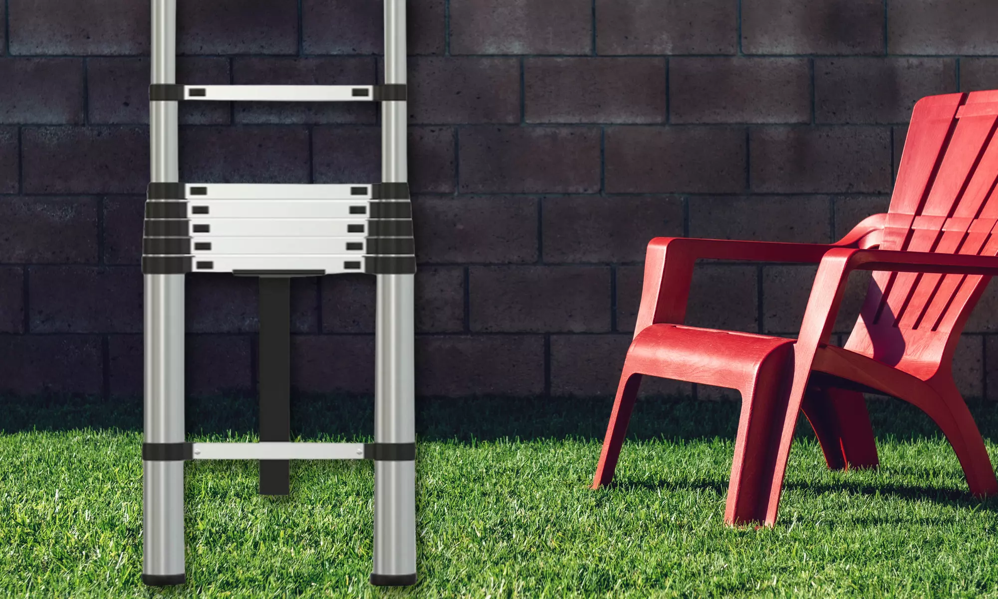 Échelle télescopique en aluminium rétractable de Herzberg