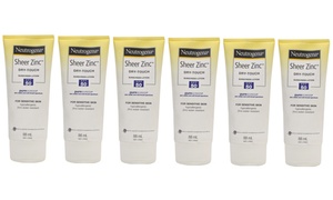 6x Neutrogena Sheer Zinc Sunscreen