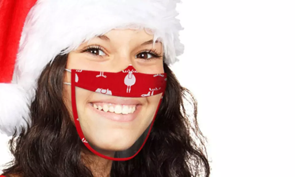 2, 4 ou 8 masques avec bouche visible et motifs de noël pour femme - Image 3
