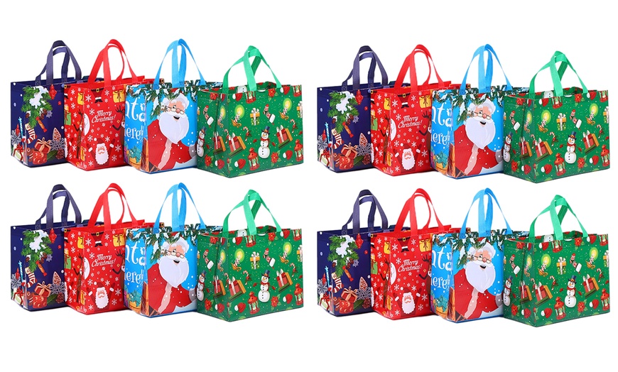 Image 7: 8 or 16 Christmas-Themed Non-Woven Bags