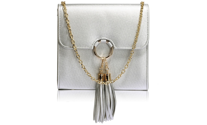 Image 2: Flap Clutch Purse with Tassel 