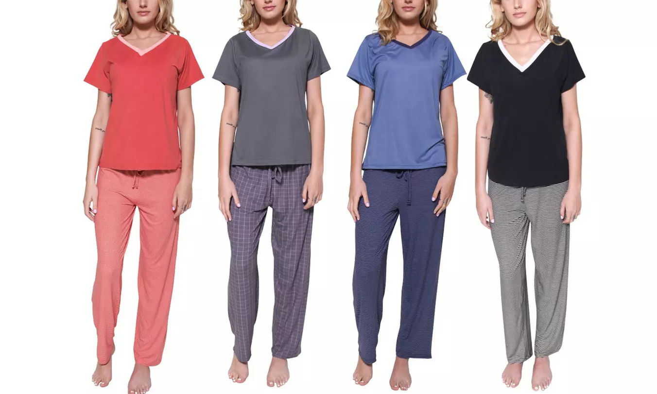 Women's Super-Soft Pajama Set. Plus Sizes Available (4-Piece)  - Primary Image