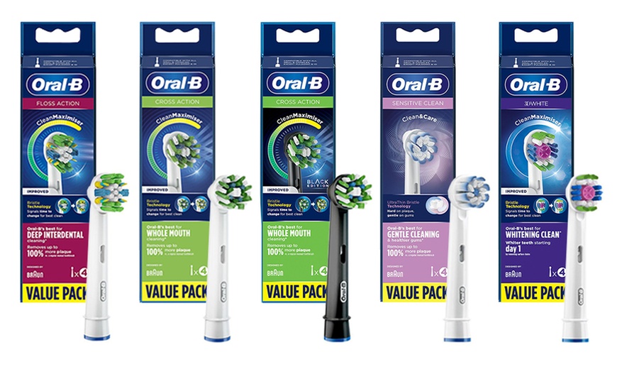 Image 1: Four Oral-B Toothbrush Refill Heads