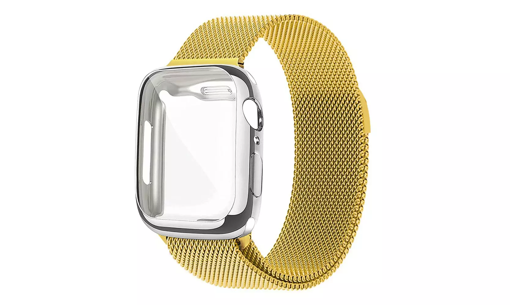 Magnetic Mesh Milanese Band W/ Screen Protector Bumper Case For Apple Watch