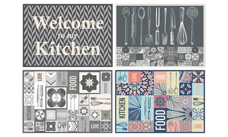 Alfombra vinílica de cocina con estampados