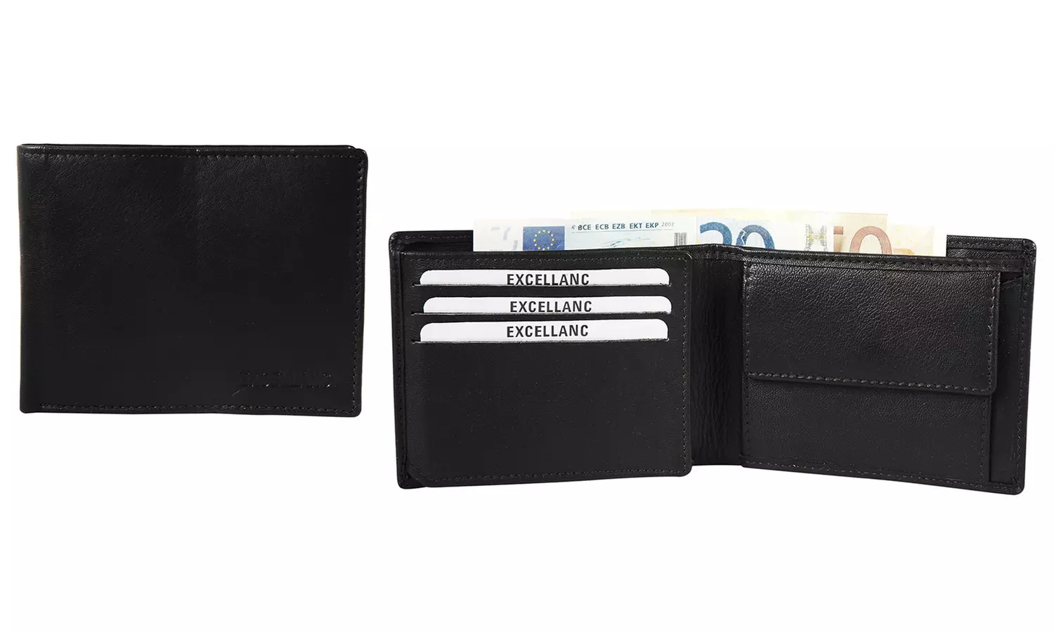 1x, 2x, oder 3x Herren- oder Unisex-Geldbörse aus Leder