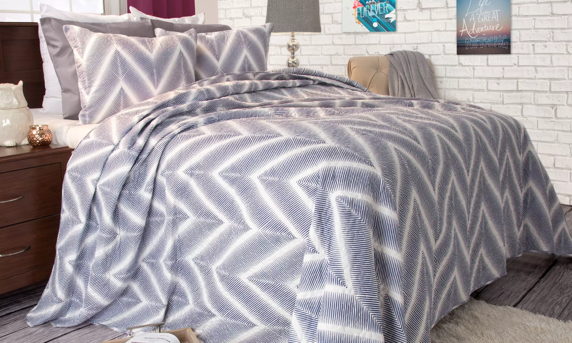 Lavish Home Quilt Set (2- or 3-Piece) - Second Medium