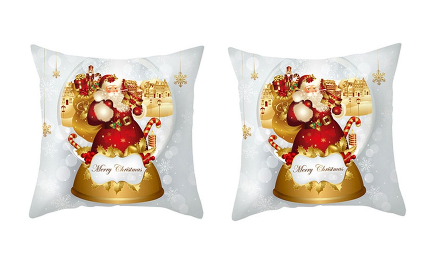 Image 25: One or Two Christmas Decorative Cushion Covers