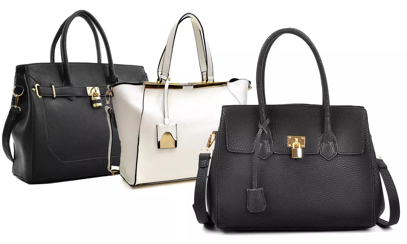 Dasein Collection Black and White Handbags. Multiple Styles Available. - Primary Image