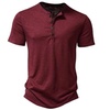 Image 5: Men's Solid Colour Henley Collar Polo T-Shirt