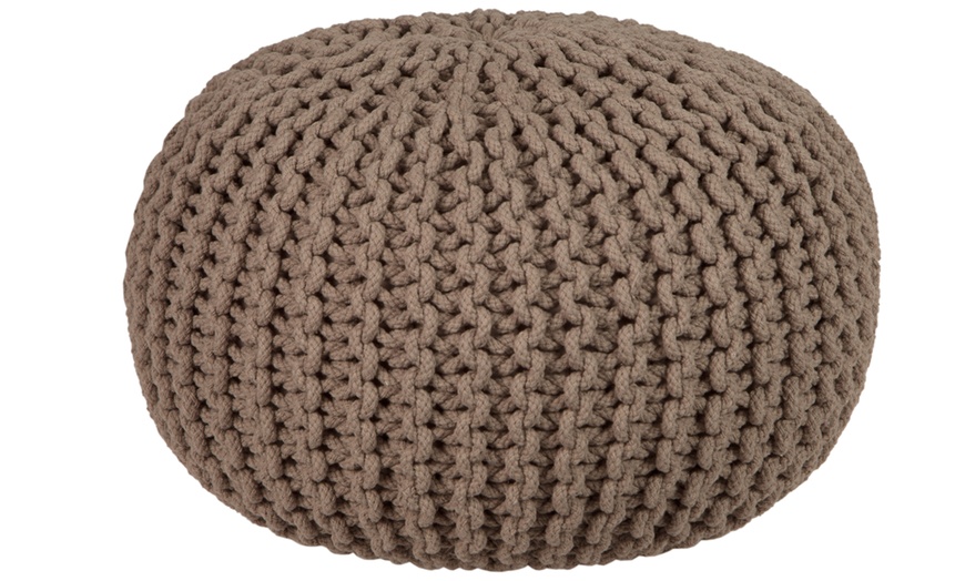 Image 4: Hand-Knitted Pouffe