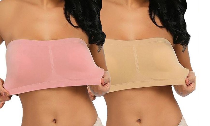 Image 1: Three-Pack of Bandeau Bra