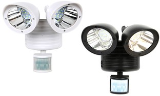 Solar-Powered Twin Head LED Security Light