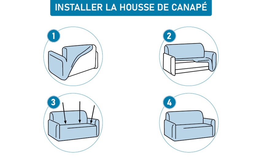 Image 16: Housse de canapé extensible imperméable avec accoudoirs