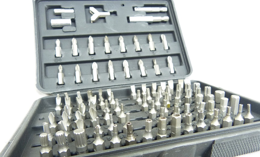 Image 2: 100-Piece Screwdriver Bit Set