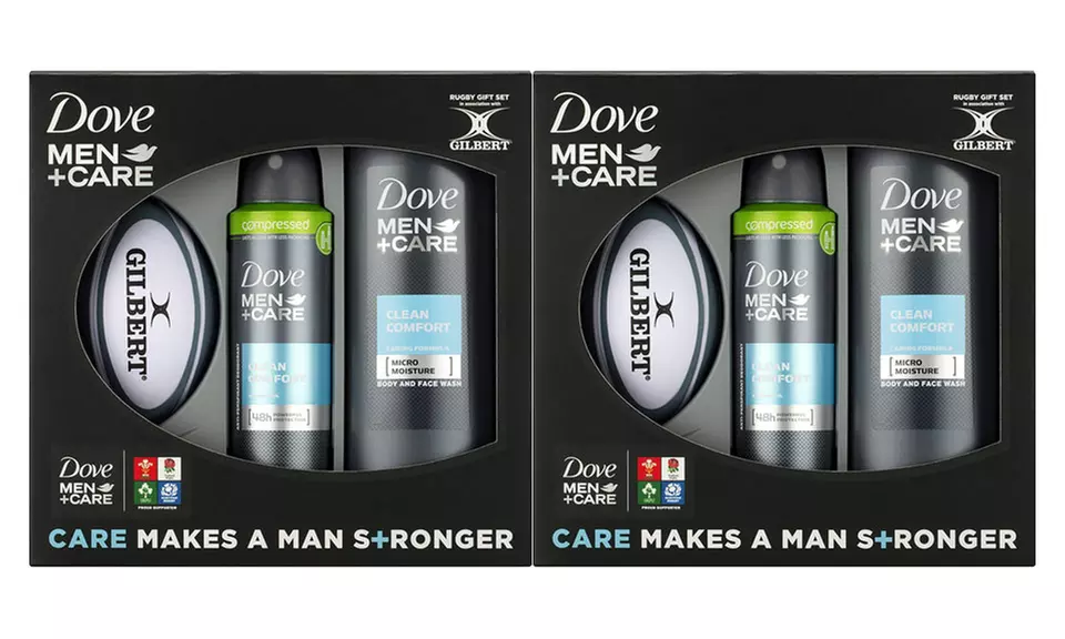 Coffret cadeau Dove Men+Care avec ballon de rugby - Second Medium
