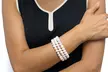 Genuine Freshwater Pearl Stretch Bracelet made With Crystals From Swarovski - Second Medium