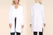 Doublju Shawl Collar Open-Front Longline Knit Cardigan. Plus Size Available. - Second Medium