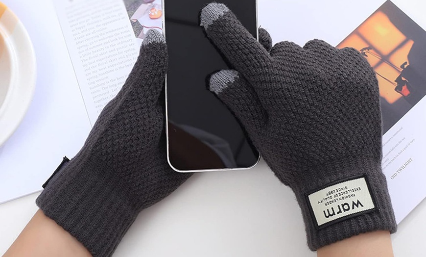 Image 1: 1x oder 2x Herren-Handschuhe mit Touchscreen-Funktion