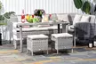 Outsunny Five-Piece Rattan-Effect Dining Set - Image 7