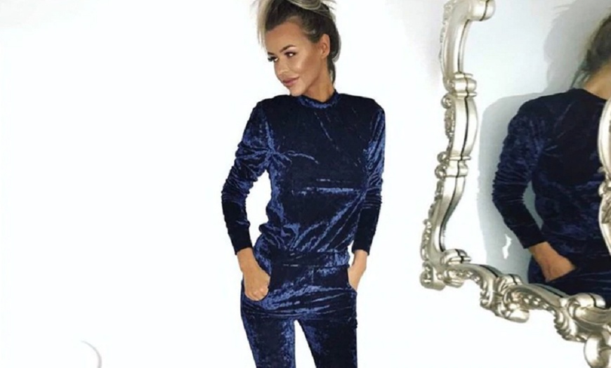 Image 15: Crushed Velvet Tracksuit