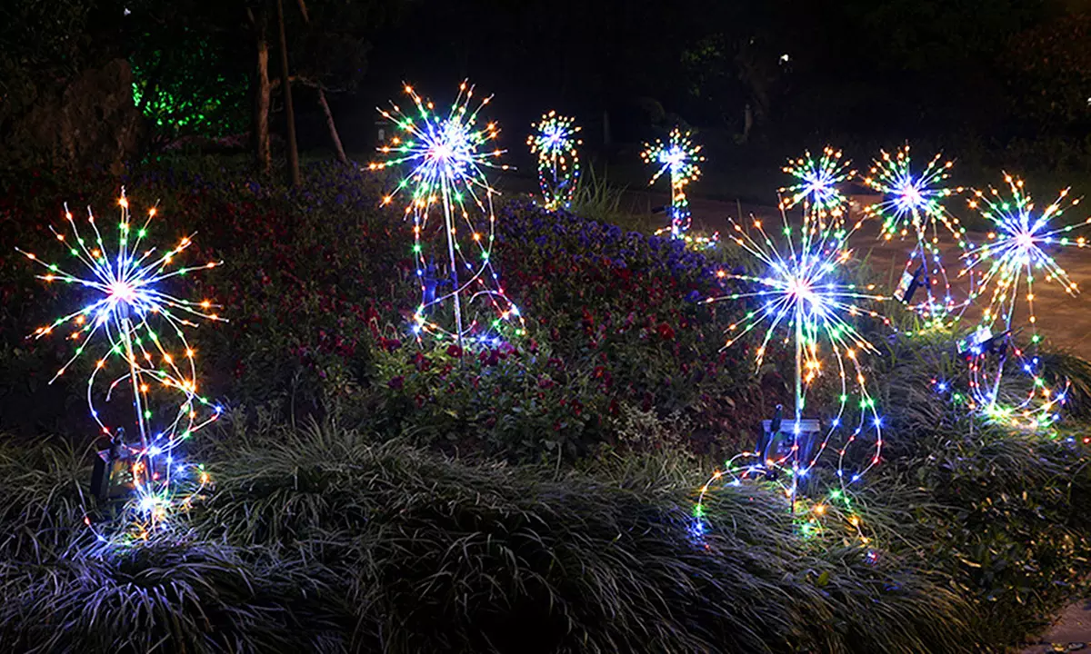 Copper Wire Solar Fireworks Ground Light - Primary Image