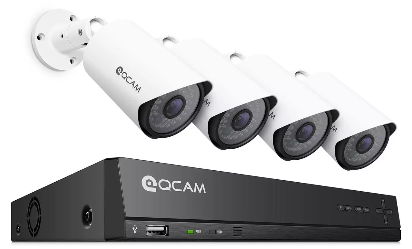 Amcrest QCAM 8-Channel 2MP 1080p Security System with 4, 6, or 8 Weatherproof Cameras - Second Medium