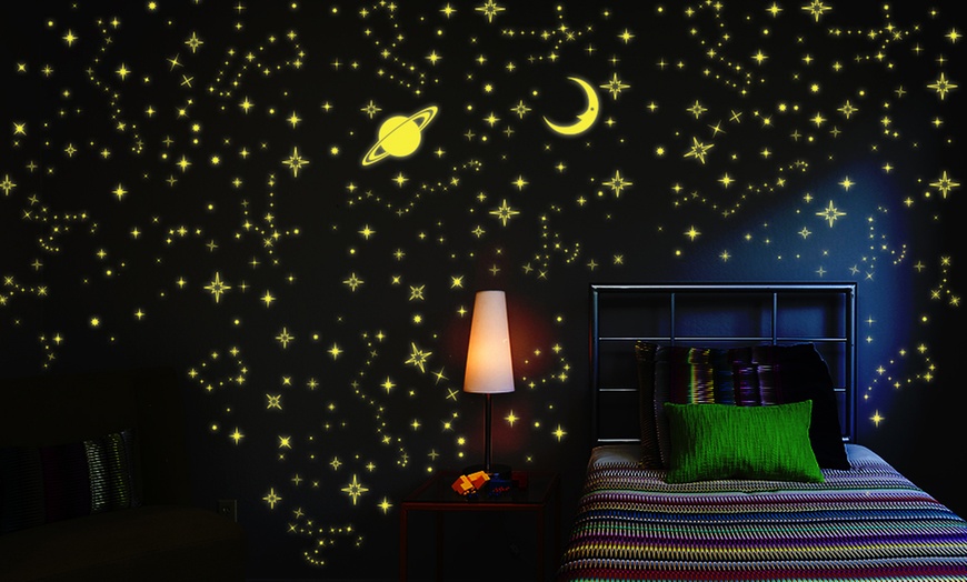 Image 1: Glow in the Dark Wall Sticker