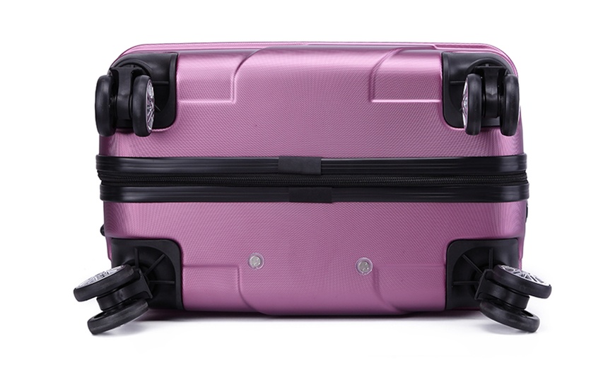 Image 3: One or Three Kono Purple Suitcases