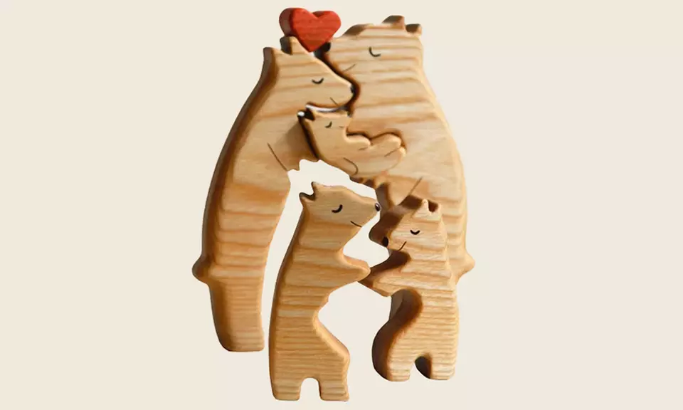 Custom Bear Family Puzzle Figurine: Perfect Gift for Any Occasion