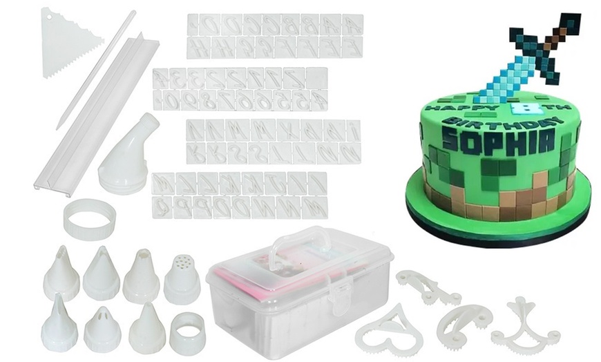 Image 1: One, Two or Four 100-Piece Cake Baking and Decorating Sets