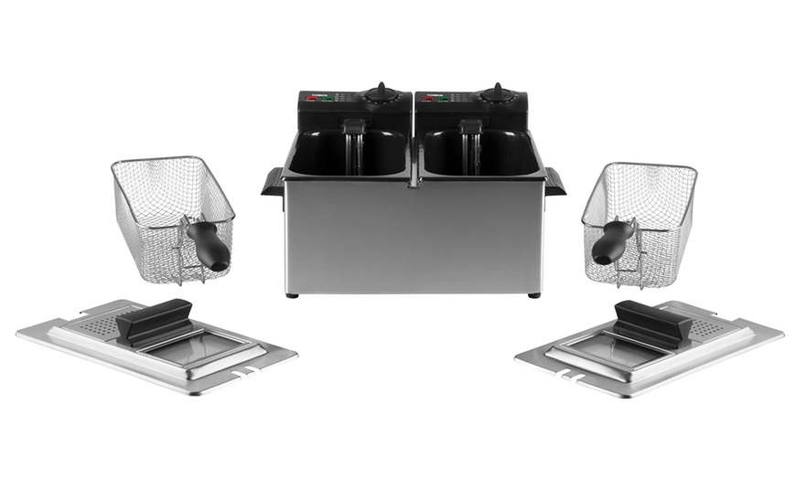 Image 5: Tower Dual Deep Fat Fryer