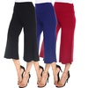 Image 4: Isaac Liev Women's Palazzo Capris (3-Pack)