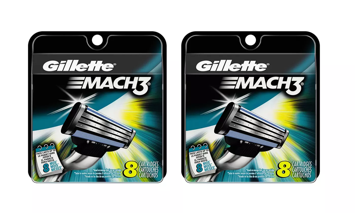 Gillette Mach3 Razor Refill Cartridges (8 or 16-Pack)  - Second Medium