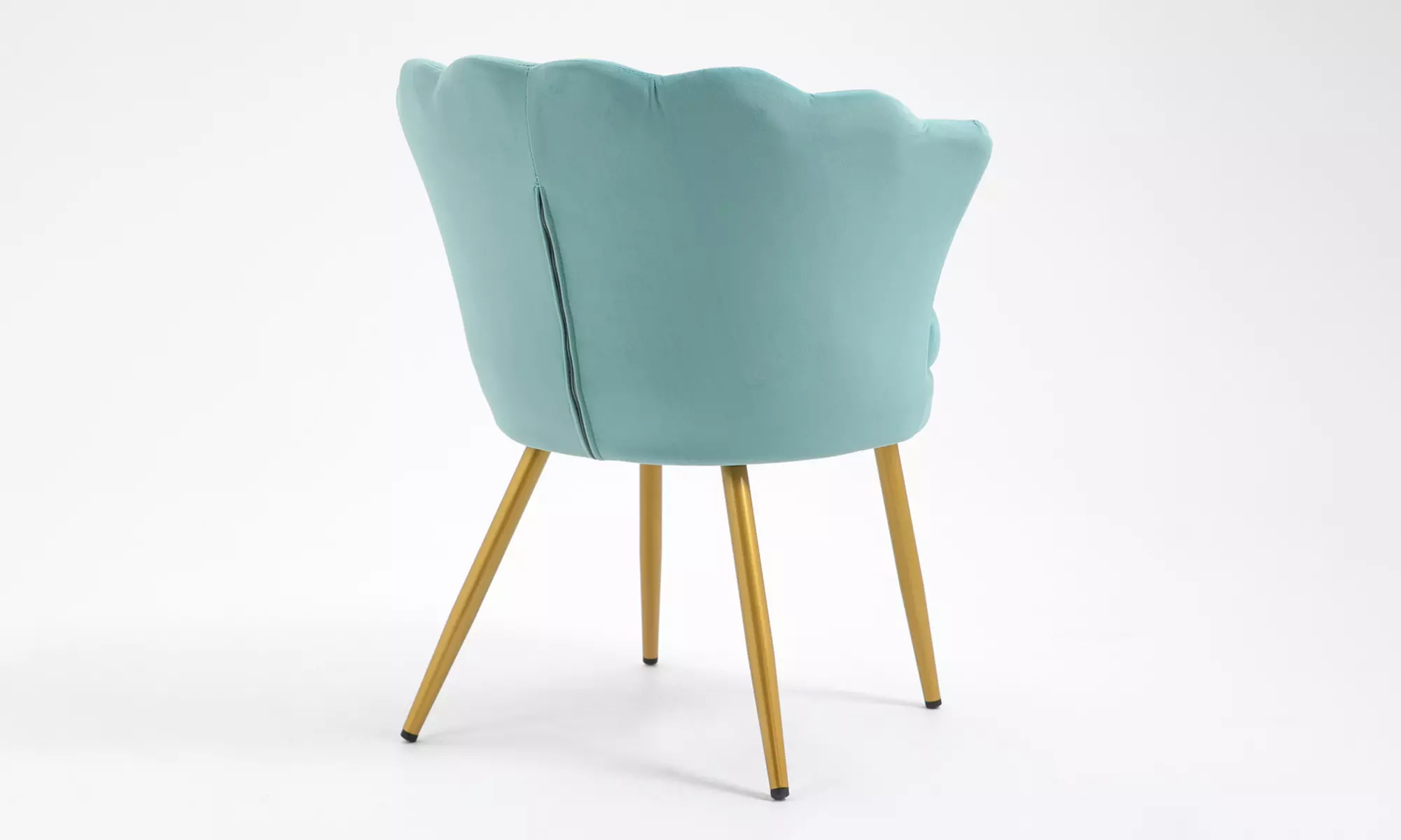 Poltrona in velluto a conchiglia