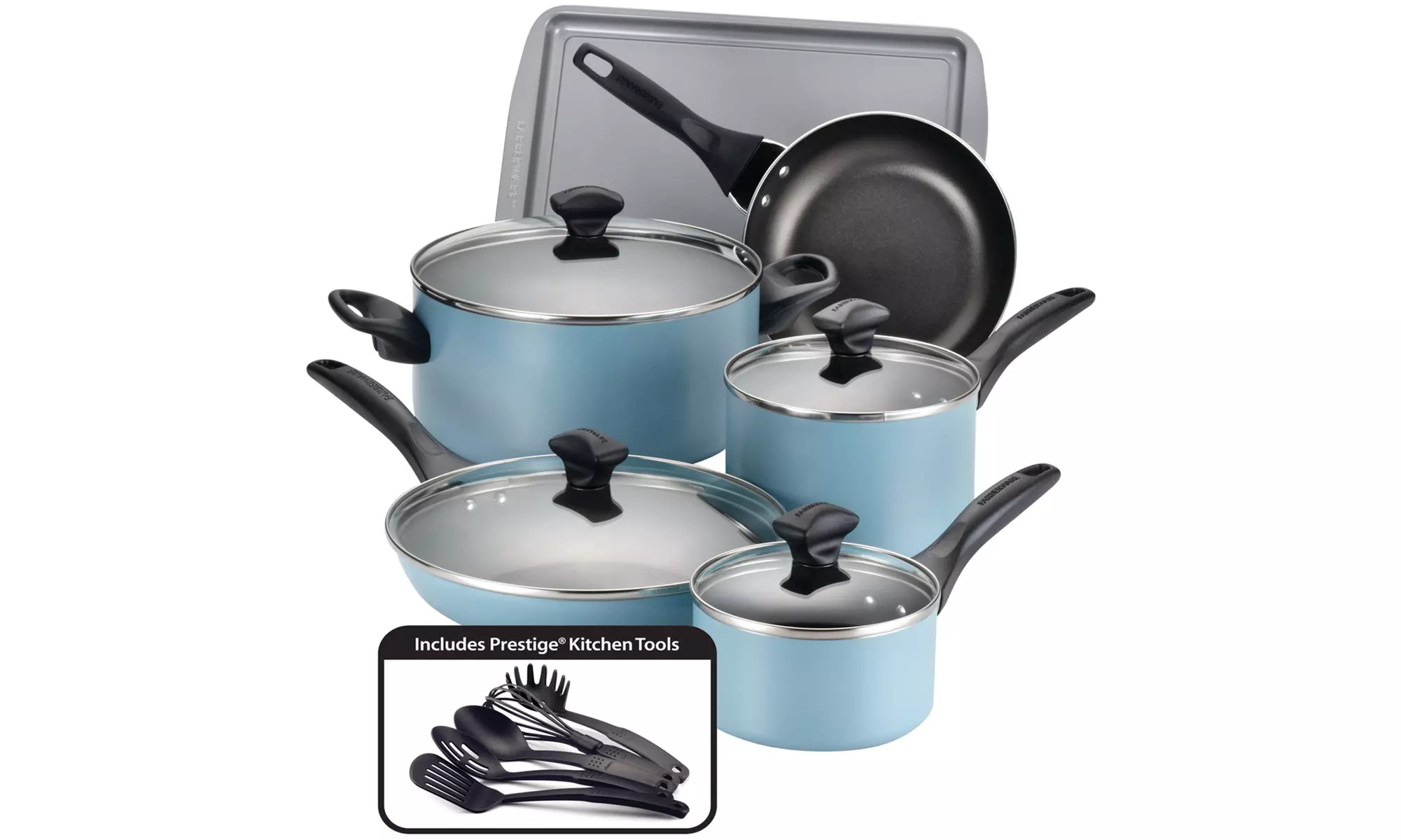Farberware Dishwasher Safe Nonstick Aluminum Cookware Set (15-Piece) - Primary Image