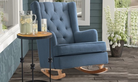 nursery rocking chair blue