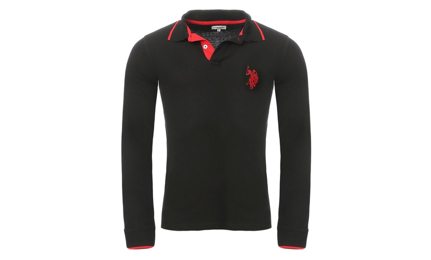 Image 4: U.S. Polo Assn ​langärmliges Poloshirt für Herre