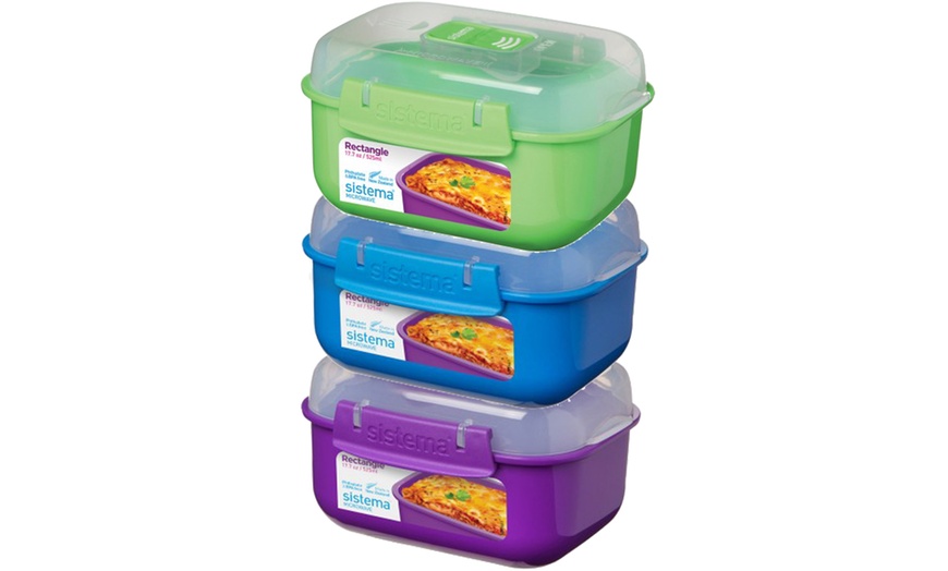 Image 1: Three Sistema 525ml Containers