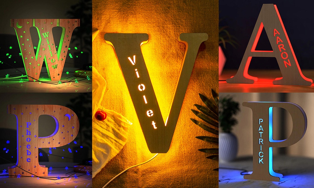 Personalisiertes Buchstaben-Licht