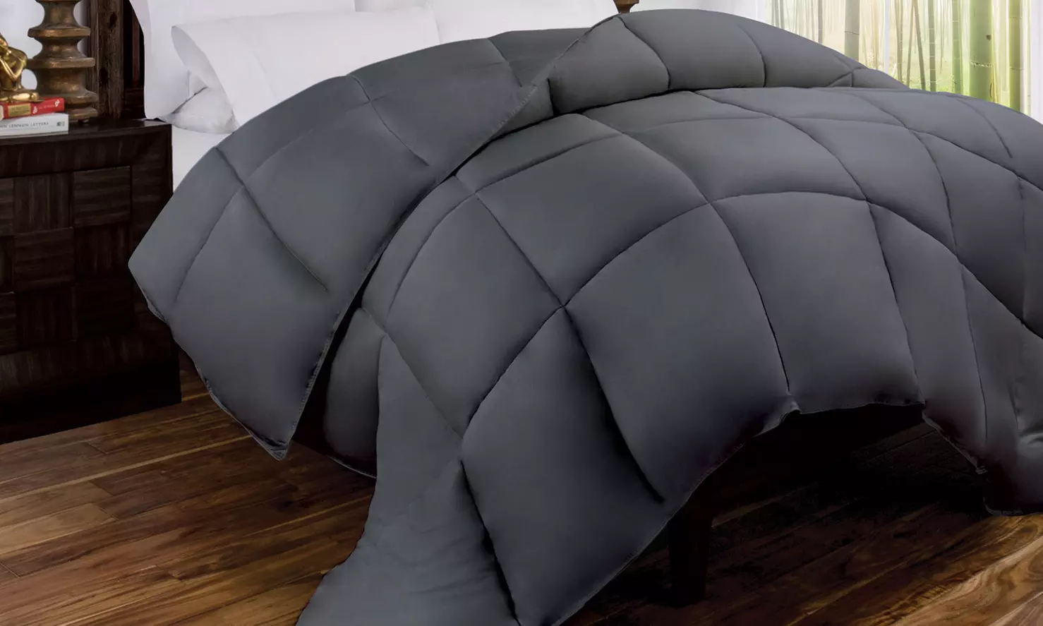 Merit Linens Mandarin Collection Hypoallergenic Down-Alternative Comforter - Second Medium