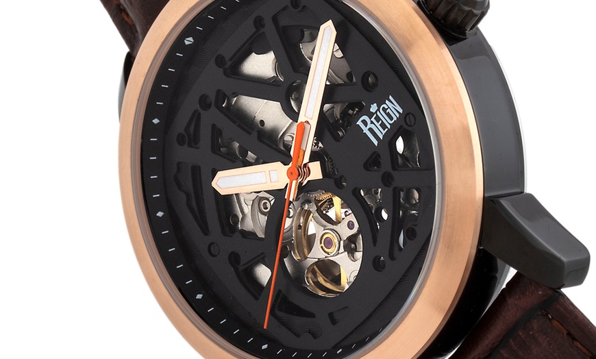 Image 7: Reign Automatic Skeleton Watch
