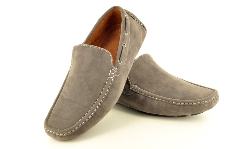 Image 53: Men's Faux Suede Casual Loafers