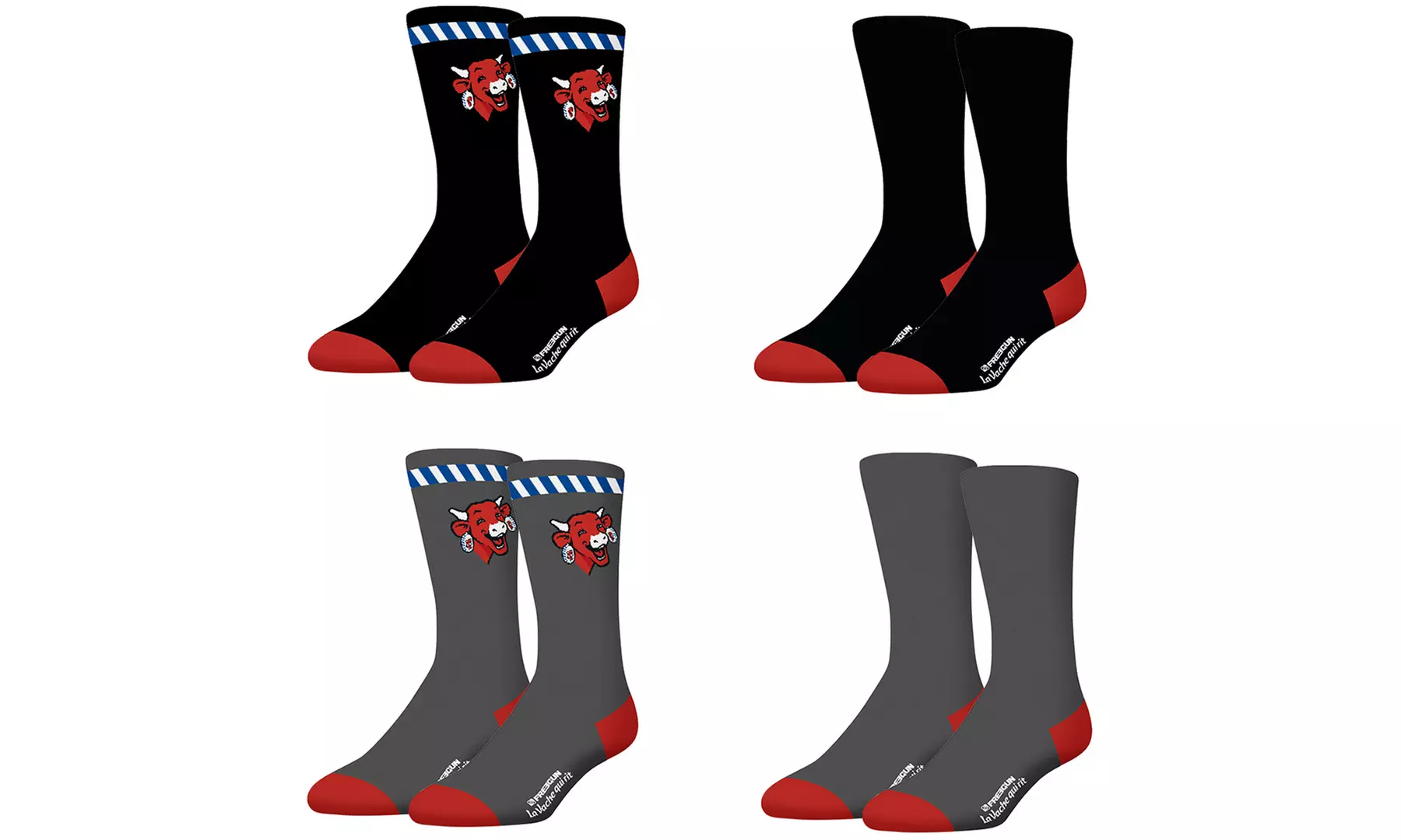 Lot de 4 ou 8 chaussettes homme Freegun Licences